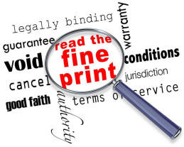 read the fine print in a magnifying glass